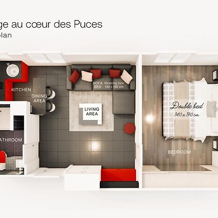 Marche Aux Puces De Saint-Ouen Lägenhet Exteriör bild